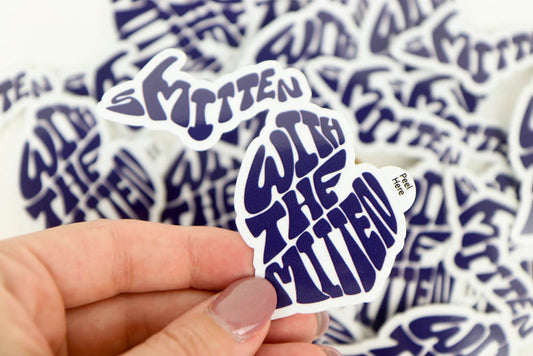 Smitten with the Mitten Vinyl Sticker