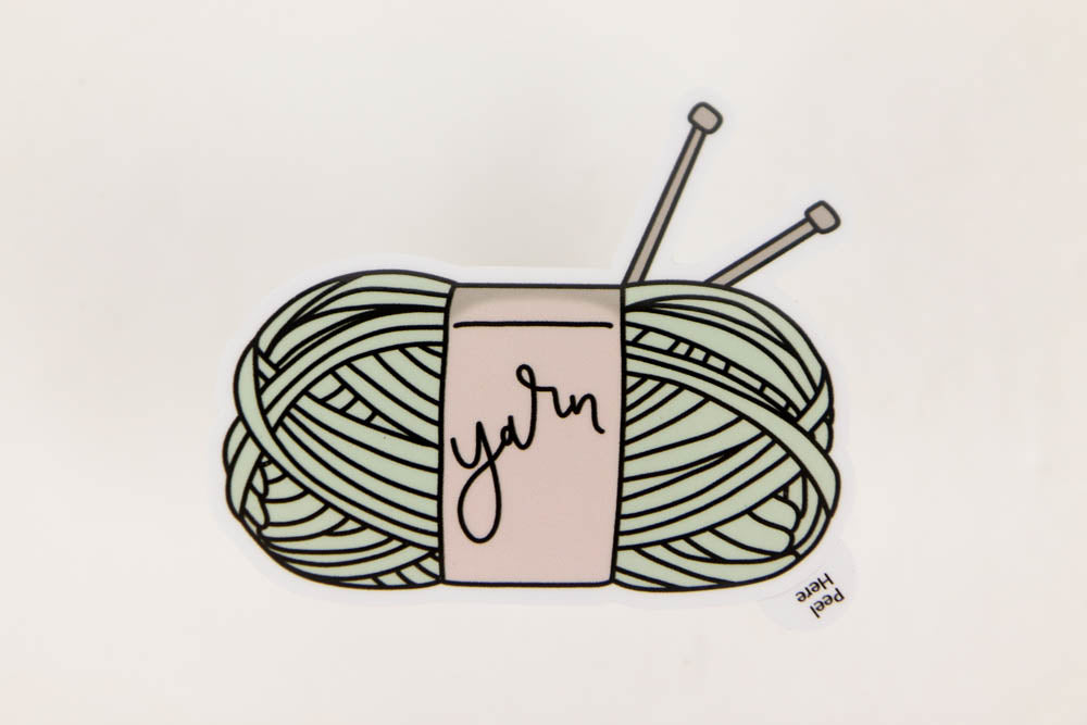 Crochet and Knitting Yarn Vinyl Sticker