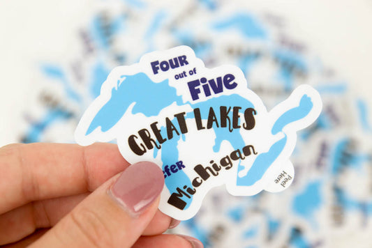 Four out of Five Great Lakes Prefer Michigan Vinyl Sticker