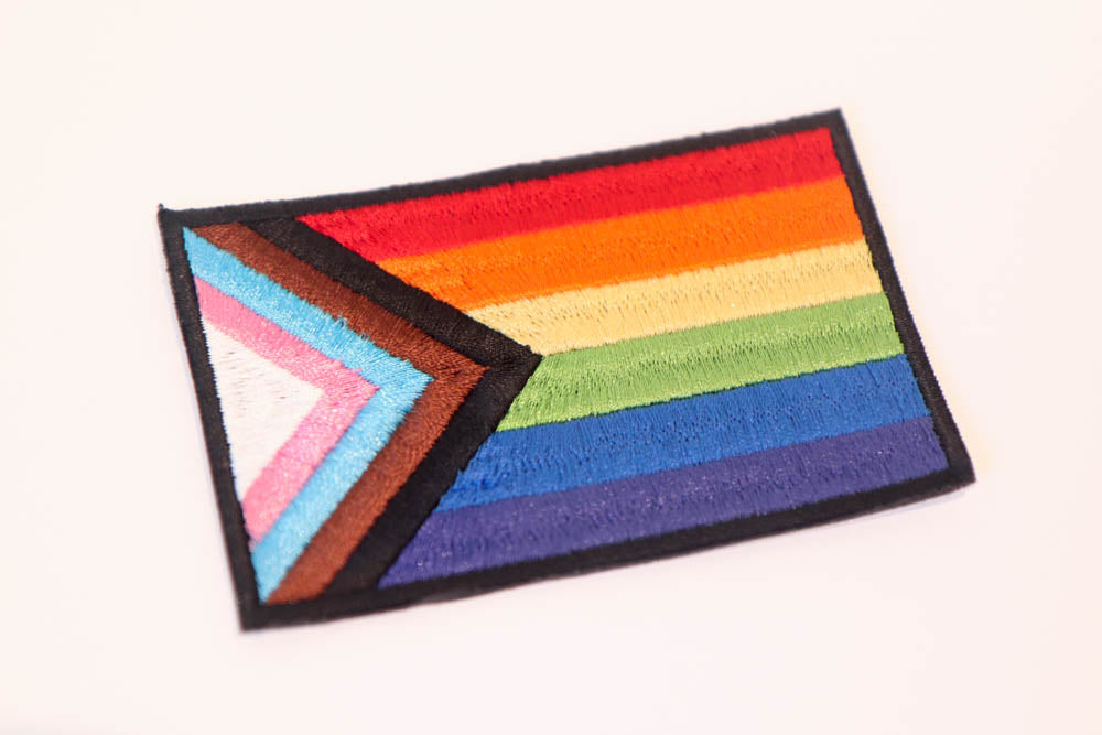 Progress Pride Flag Heat Transfer Embroidered Patch