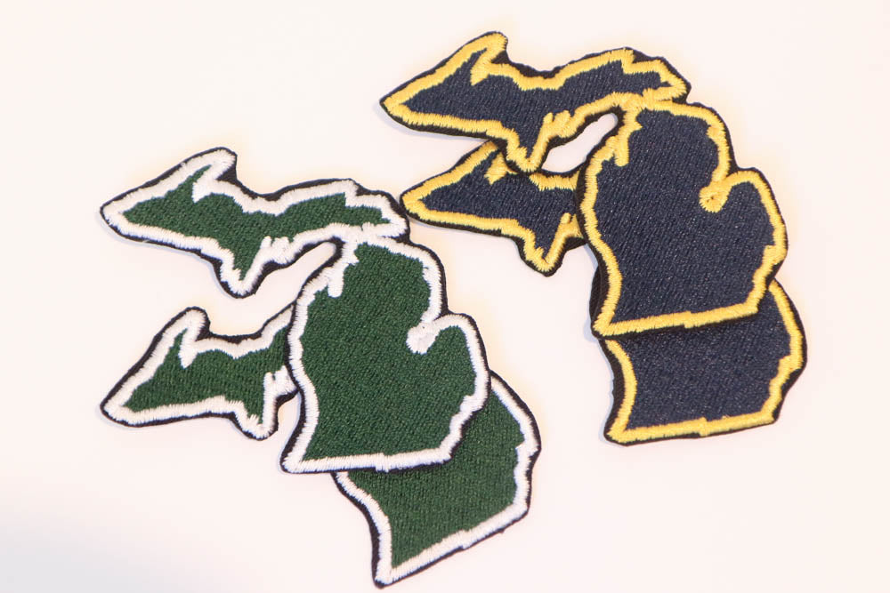 Michigan & Michigan State Heat Transfer Embroidered Patches