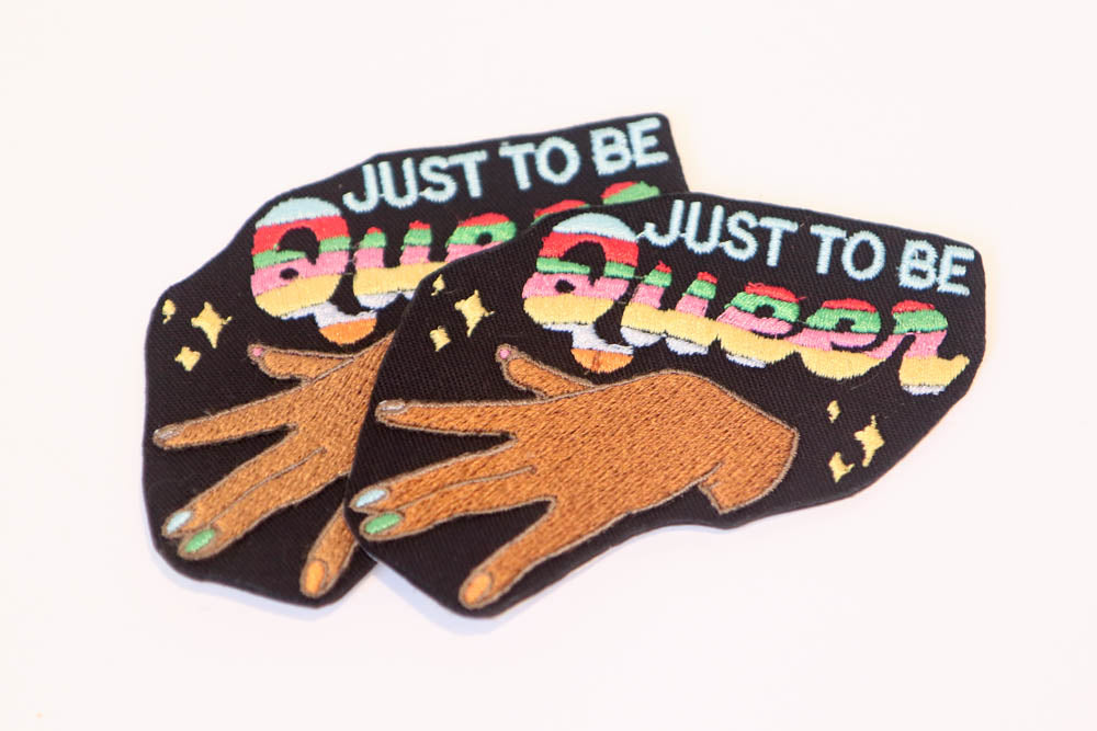 Just to Be Queer Heat Transfer Embroidered Patch