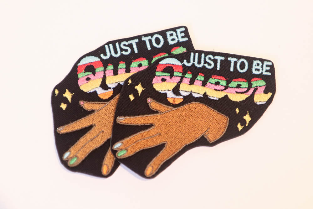 Just to Be Queer Heat Transfer Embroidered Patch