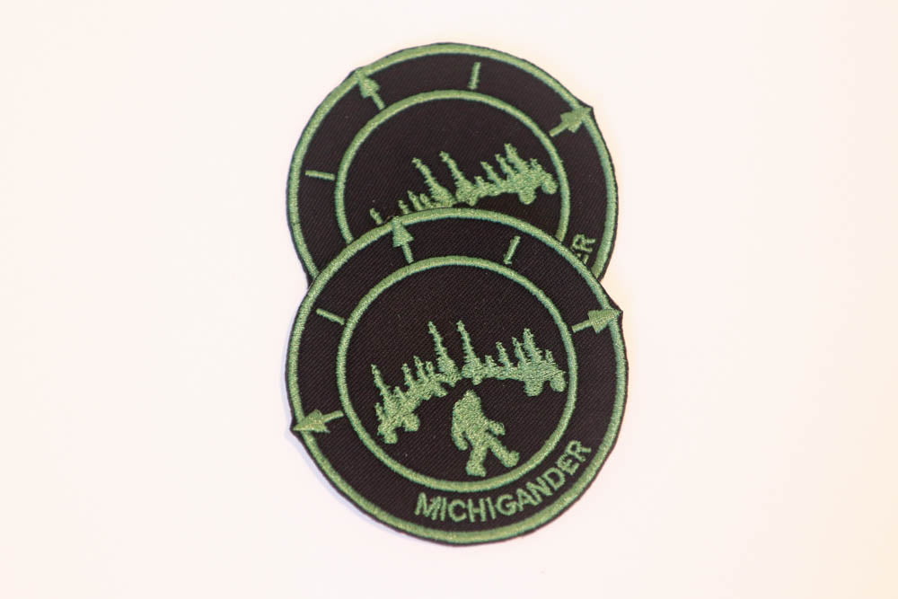 Michigander Bigfoot Heat Transfer Embroidered Patch