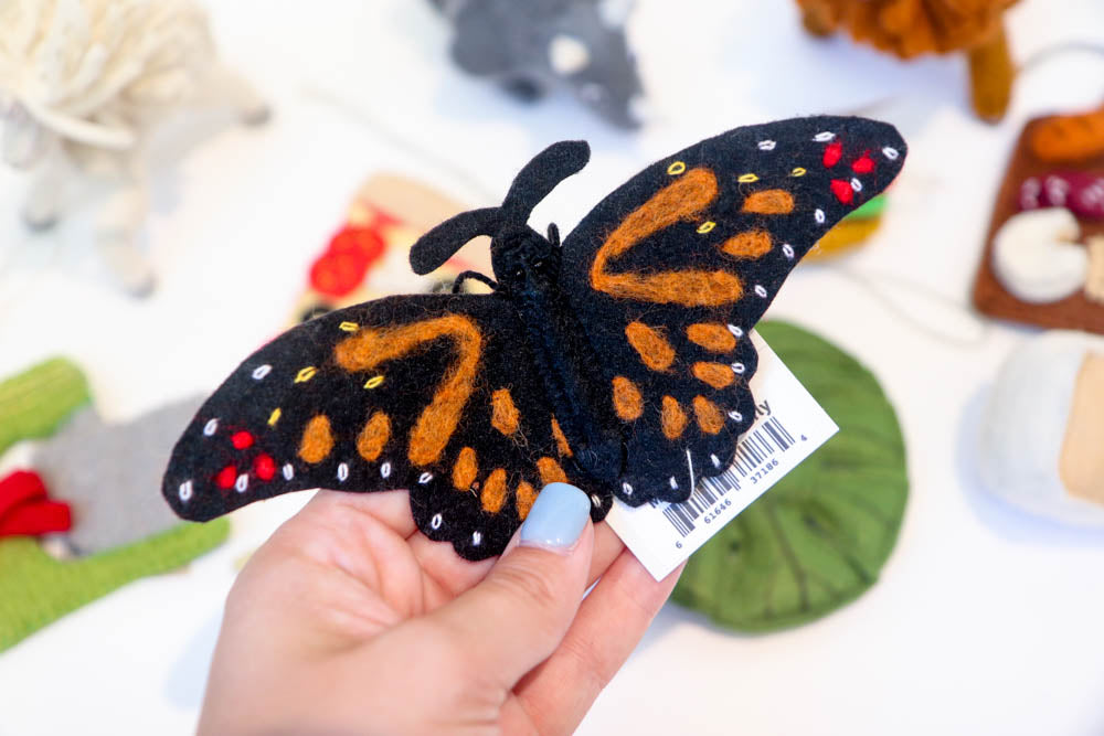 Felt Monarch Butterfly Ornament
