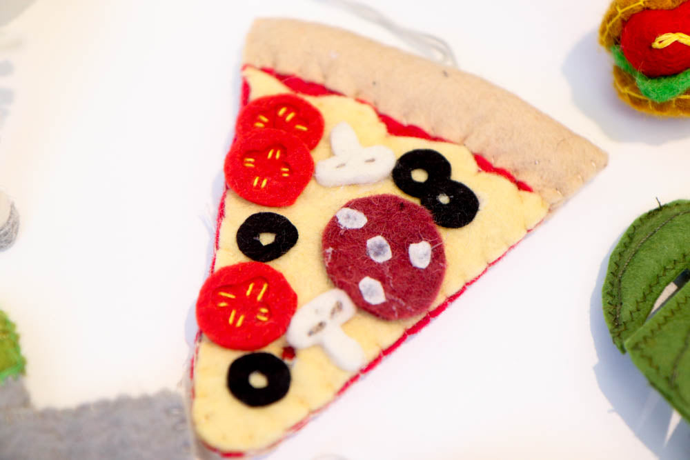 Felt Pizza Slice Ornament