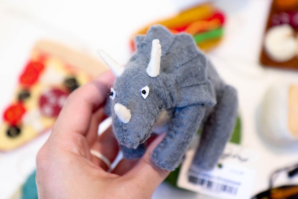 Felt Triceratops Ornament