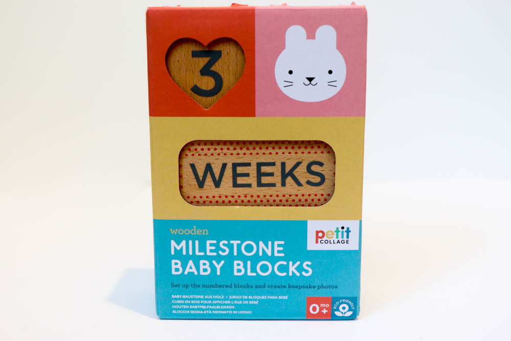 Wooden Milestone Baby Blocks