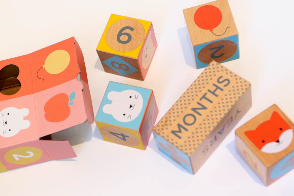 Wooden Milestone Baby Blocks