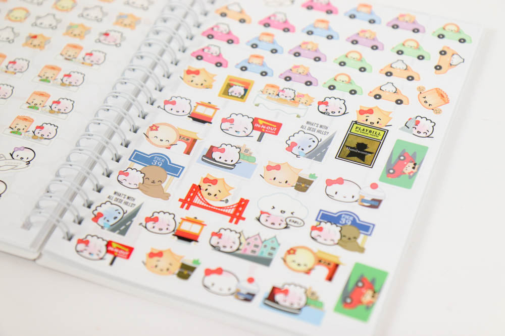 Sticker Collecting Album Reusable Sticker Book 30 Sheets 8.5 x 6 PU –  Toytopone