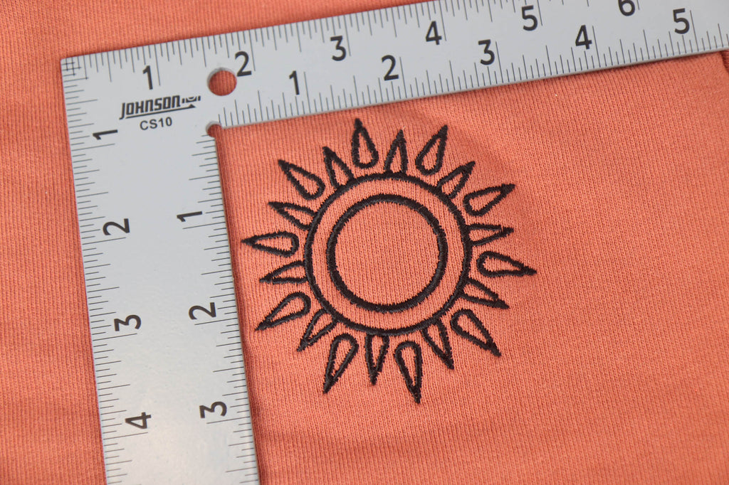 Embroidered Moon Phase Sweatshirt Burnt Orange