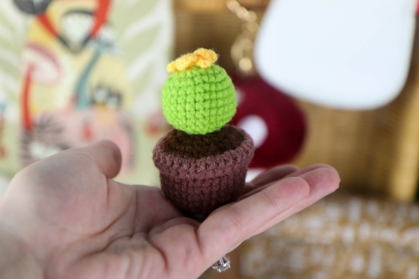 Hand-Knitted Flowers & Cacti