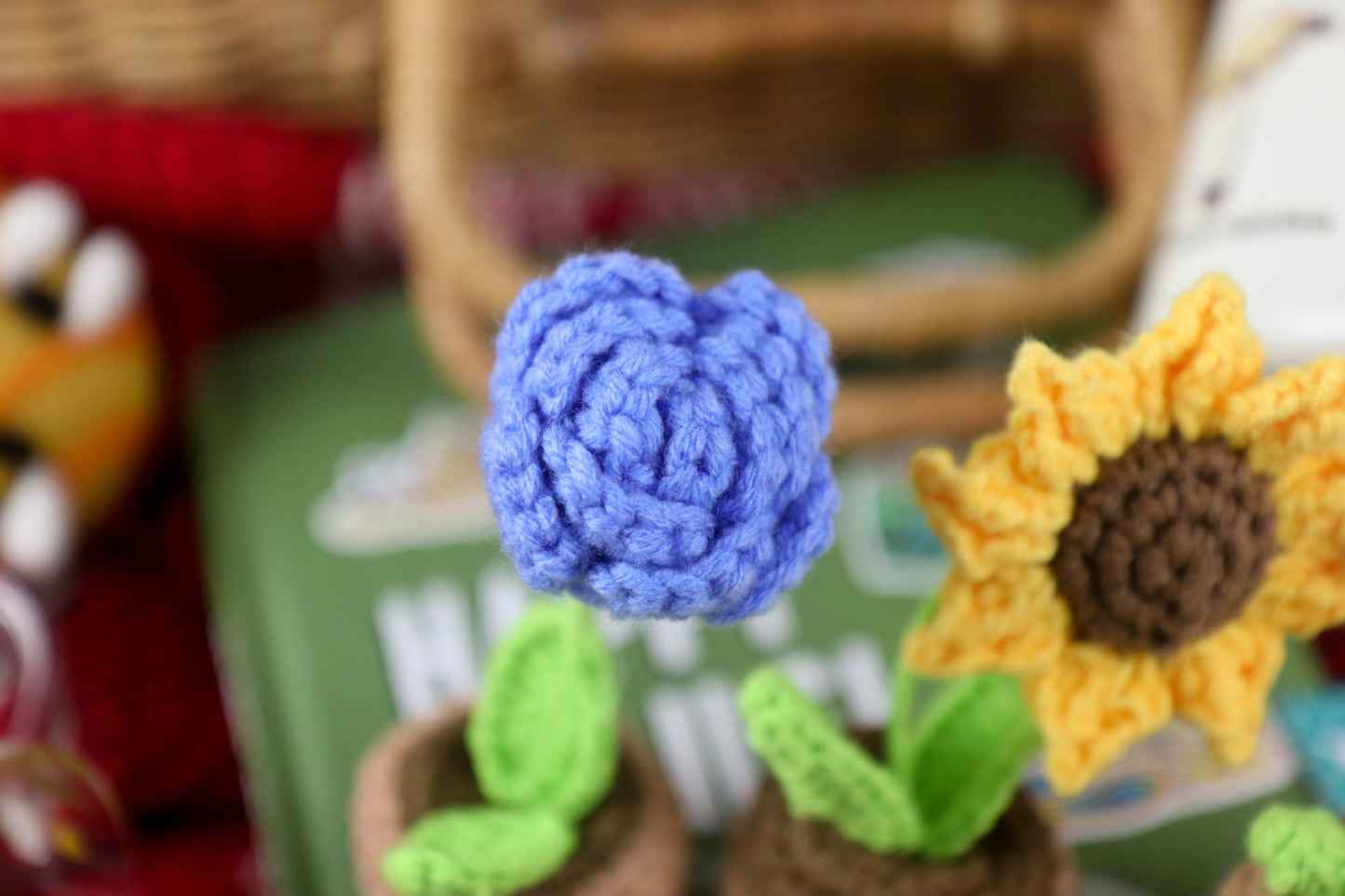 Hand-Knitted Flowers & Cacti