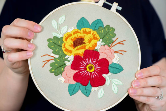 Floral Embroidery Kit - Great for Beginners