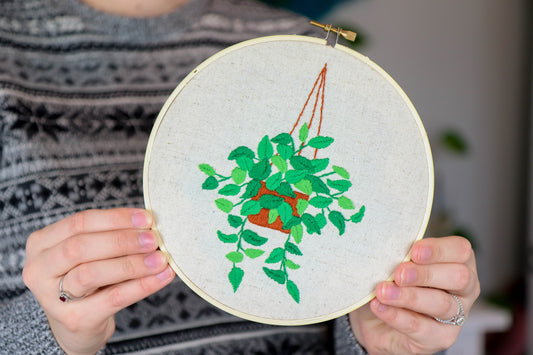 Plant Embroidery Kit - Great for Beginners