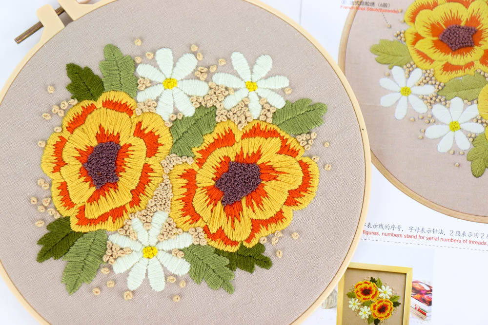 Floral Embroidery Kit 2 - Great for Beginners