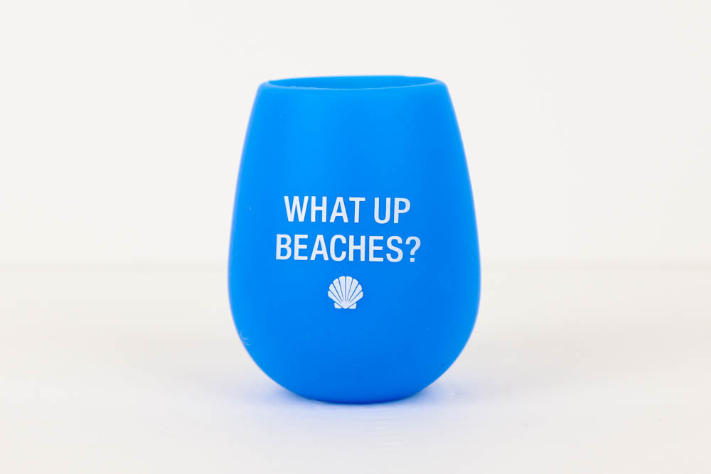 What Up Beaches Silicone Wine Cup