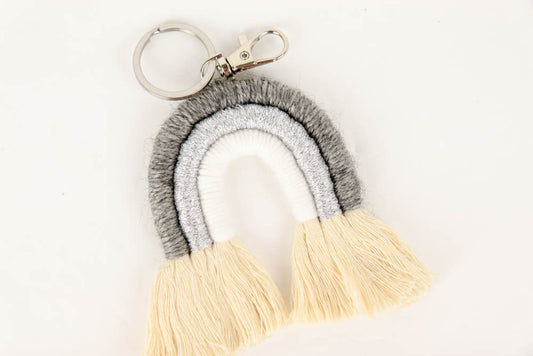 Macramé Rainbow Keychain