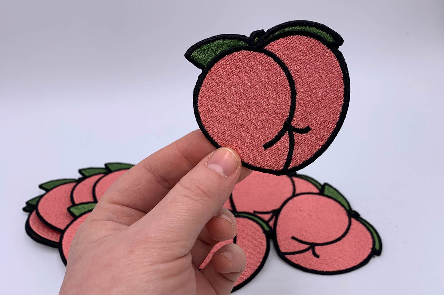 Peach Butt Heat Transfer Embroidered Patch