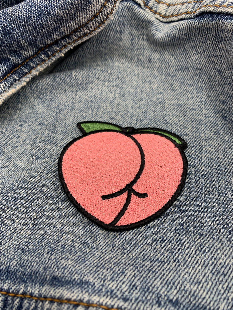 Peach Butt Heat Transfer Embroidered Patch