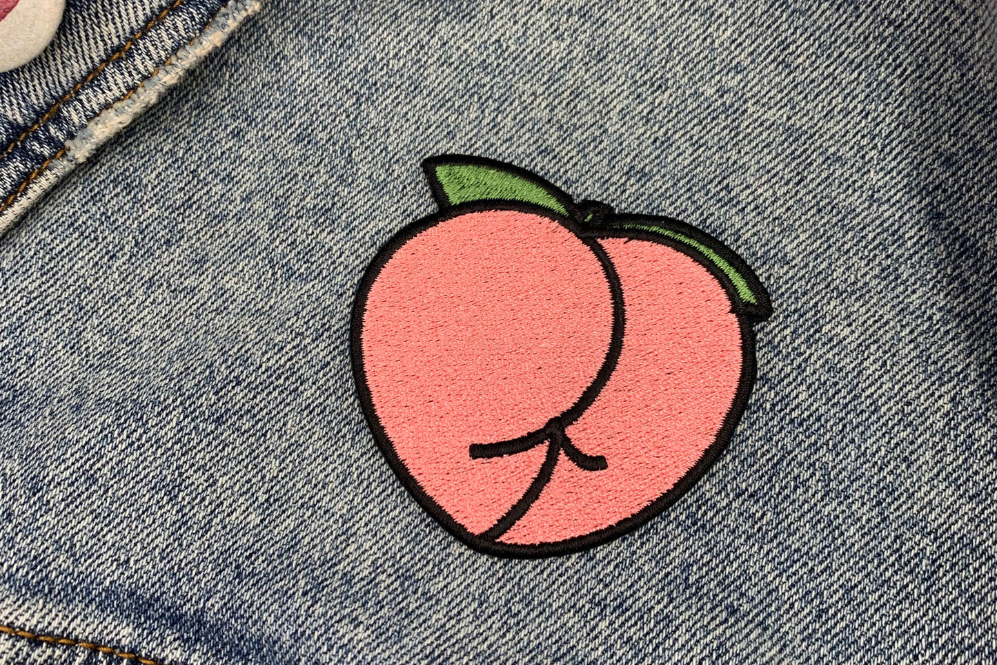 Peach Butt Heat Transfer Embroidered Patch