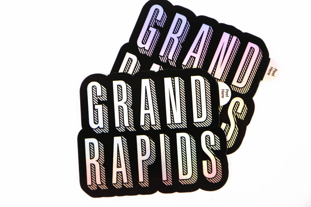 Grand Rapids Holographic Vinyl Sticker