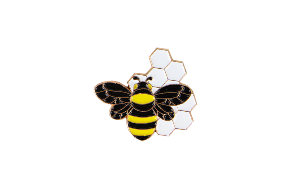 Bee Honeycomb Enamel Pin