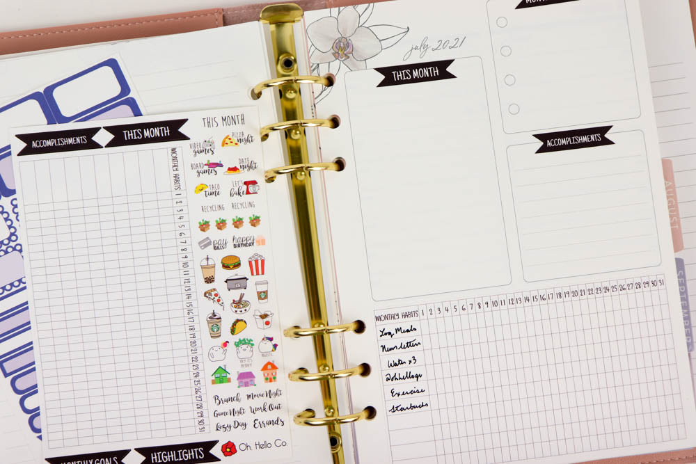 A5 Monthly Habit Tracker Stickers – Oh, Hello Companies