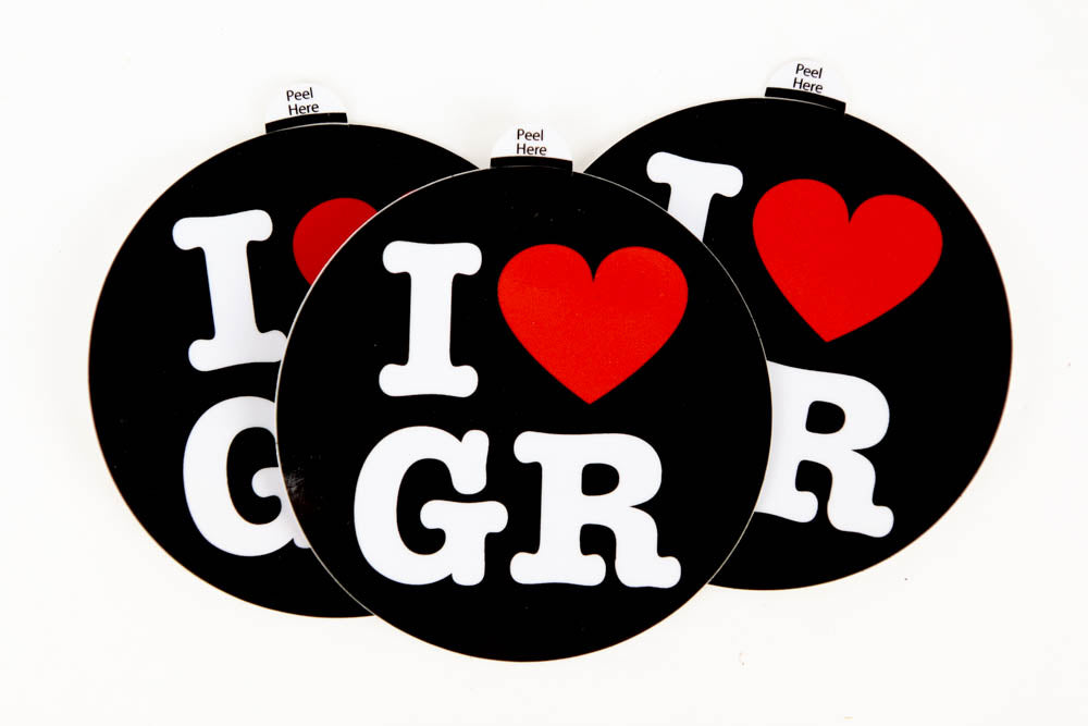 I Love Grand Rapids (GR) Vinyl Sticker