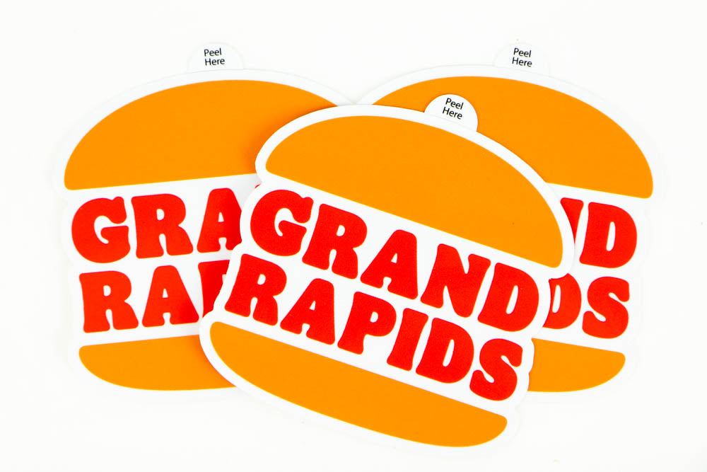 Grand Rapids Burger Vinyl Sticker
