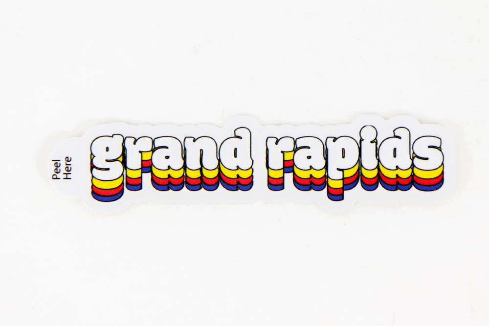 Grand Rapids Groovy Font Vinyl Sticker
