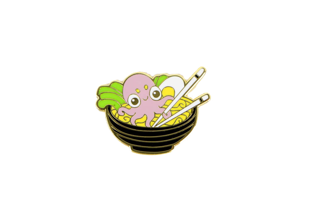 Octopus Ramen Bowl Enamel Pin