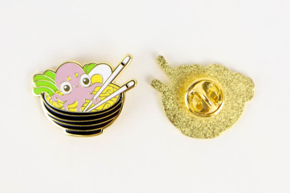 Octopus Ramen Bowl Enamel Pin