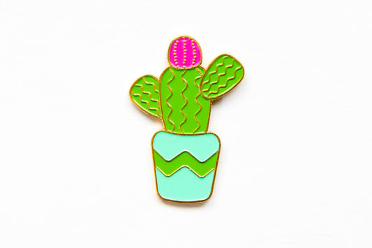 Cactus Enamel Pin - Oh, Hello Stationery Co. bullet journal Erin Condren stickers scrapbook planner case customized gifts mugs Travlers Notebook unique fun 