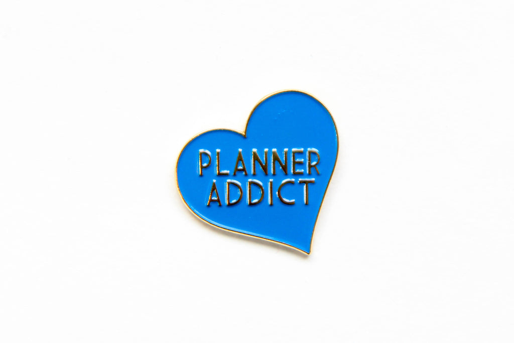 Blue Planner Addict Enamel Pin - Oh, Hello Stationery Co. bullet journal Erin Condren stickers scrapbook planner case customized gifts mugs Travlers Notebook unique fun 