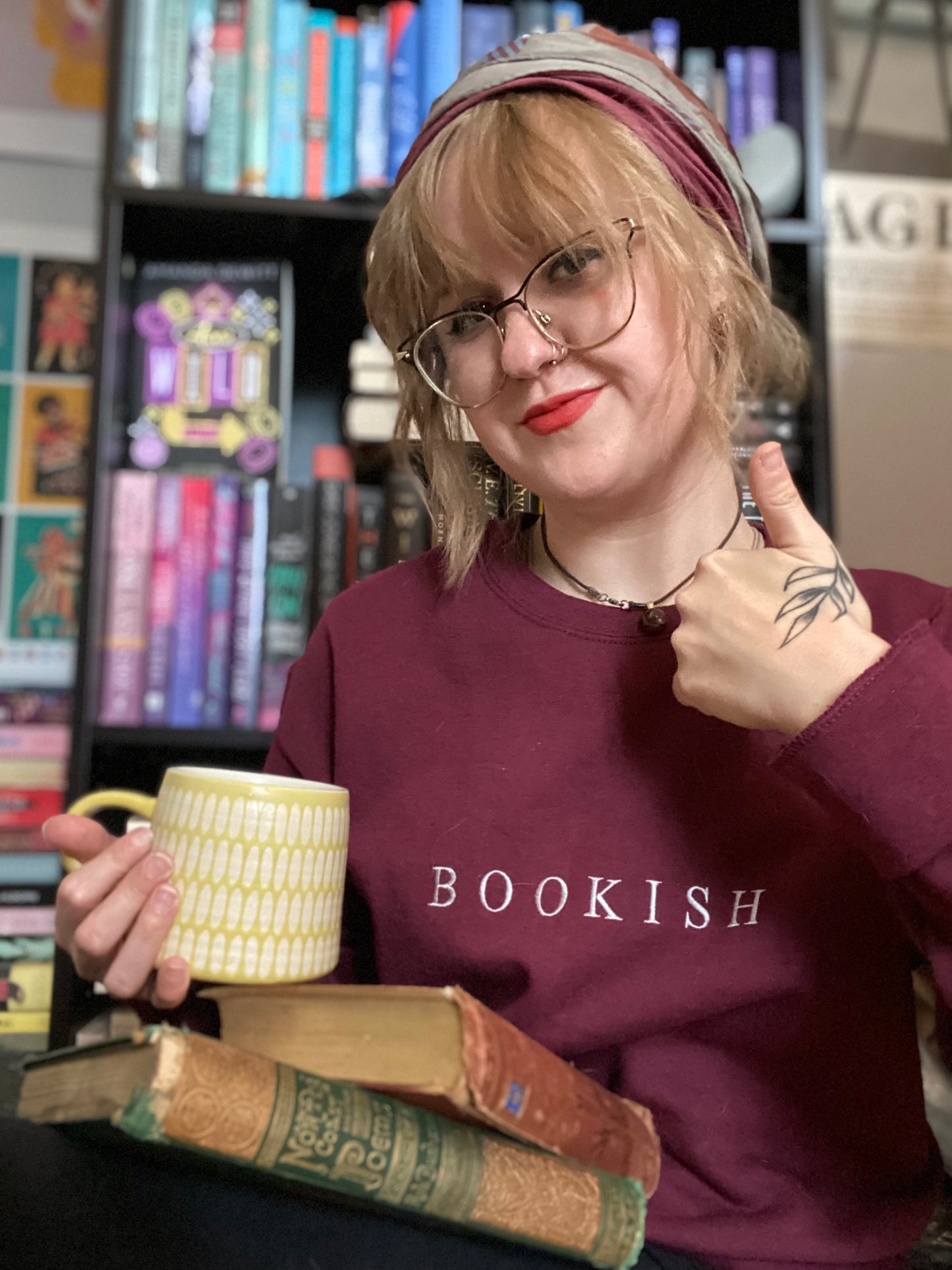 Embroidered Bookish Sweatshirt