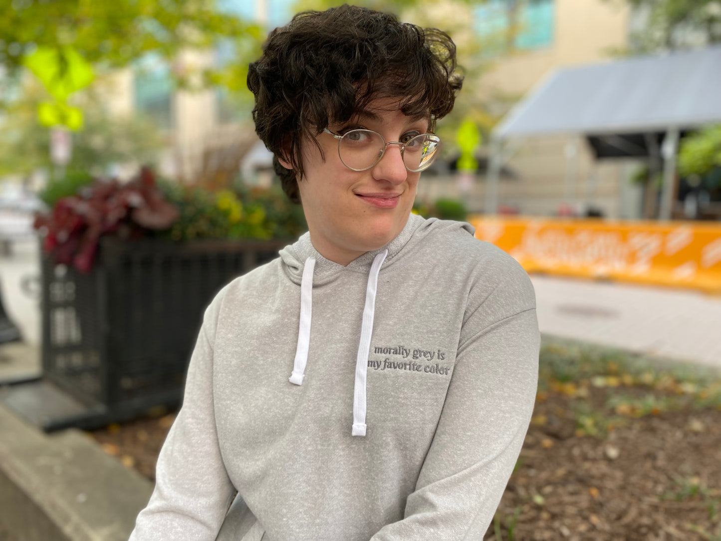 Embroidered Morally Gray Sweatshirt