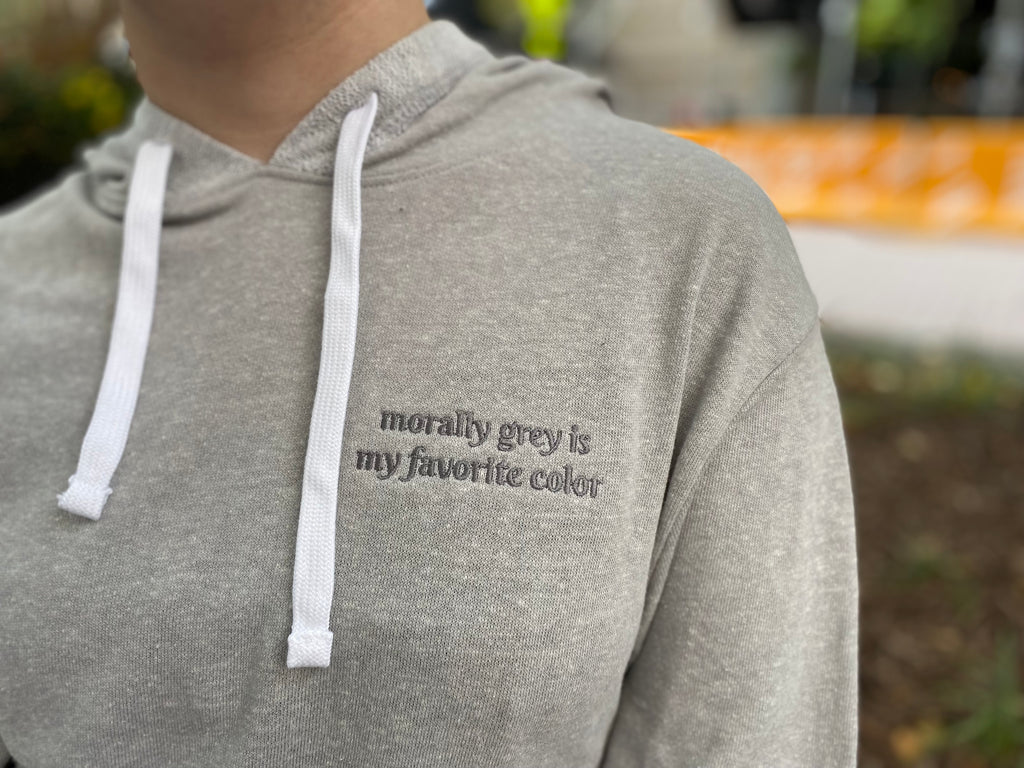 Embroidered Morally Gray Sweatshirt
