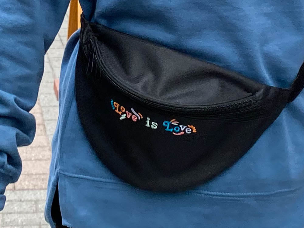 Embroidered Love is Love Fanny Pack
