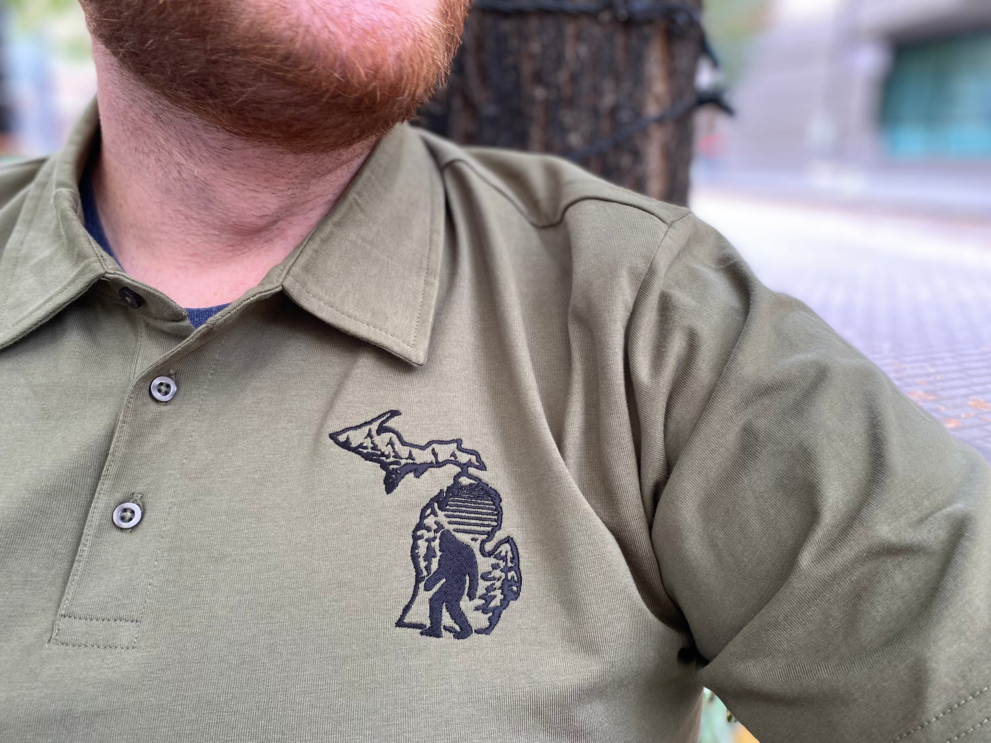 MI Bigfoot Embroidered Polo