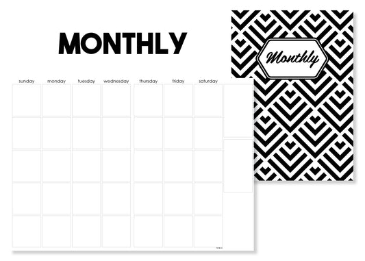 Monthly Traveler's Notebook Insert - Oh, Hello Stationery Co. bullet journal Erin Condren stickers scrapbook planner case customized gifts mugs Travlers Notebook unique fun 