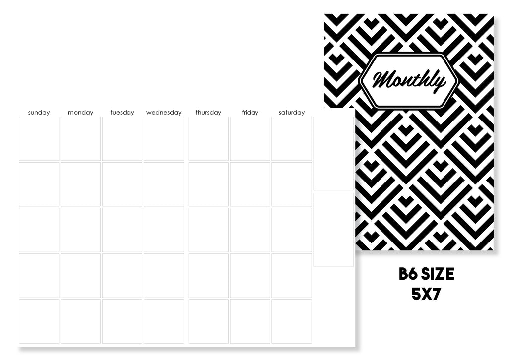 Monthly Traveler's Notebook Insert - Oh, Hello Stationery Co. bullet journal Erin Condren stickers scrapbook planner case customized gifts mugs Travlers Notebook unique fun 