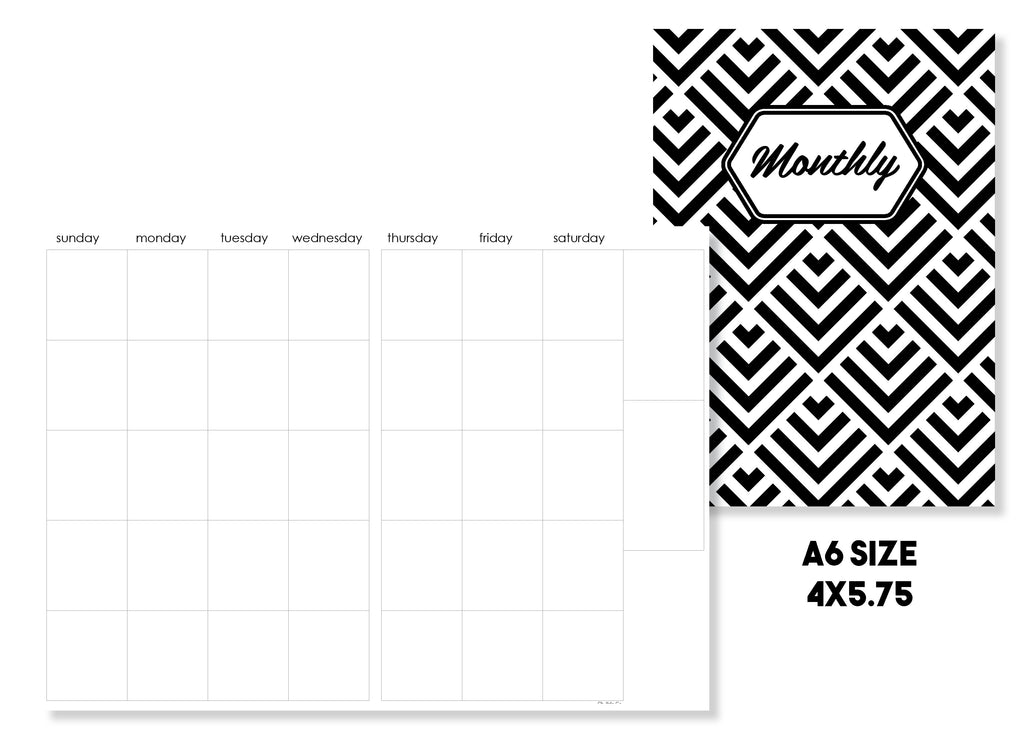 Monthly Traveler's Notebook Insert - Oh, Hello Stationery Co. bullet journal Erin Condren stickers scrapbook planner case customized gifts mugs Travlers Notebook unique fun 