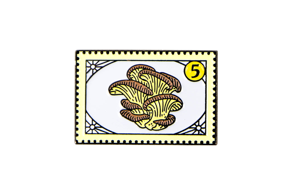 Mushroom Stamps Enamel Pin Set