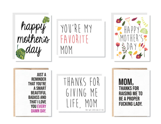 For the Moms Greeting Card Set or Single - Set #16