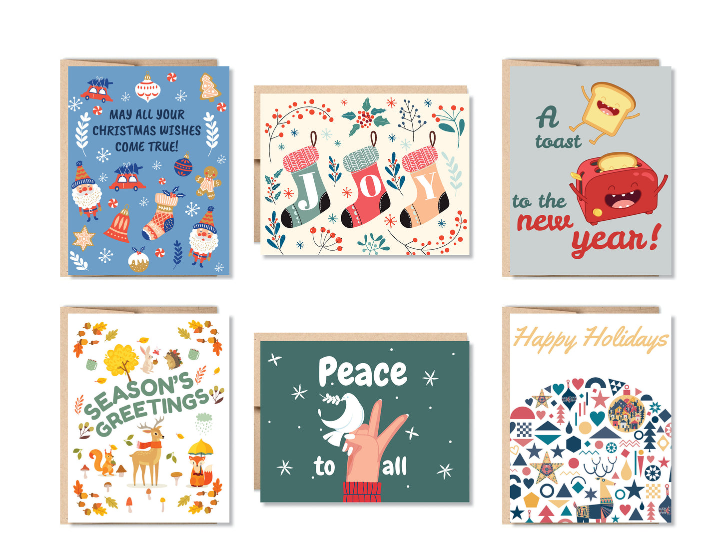 More Holidays Greeting Card Set or Single - Set #32