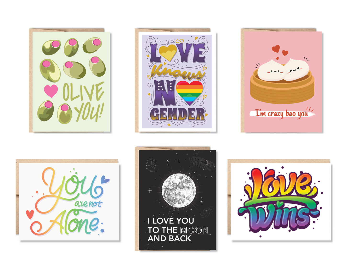 Love Wins Greeting Card Set or Single - Set #37