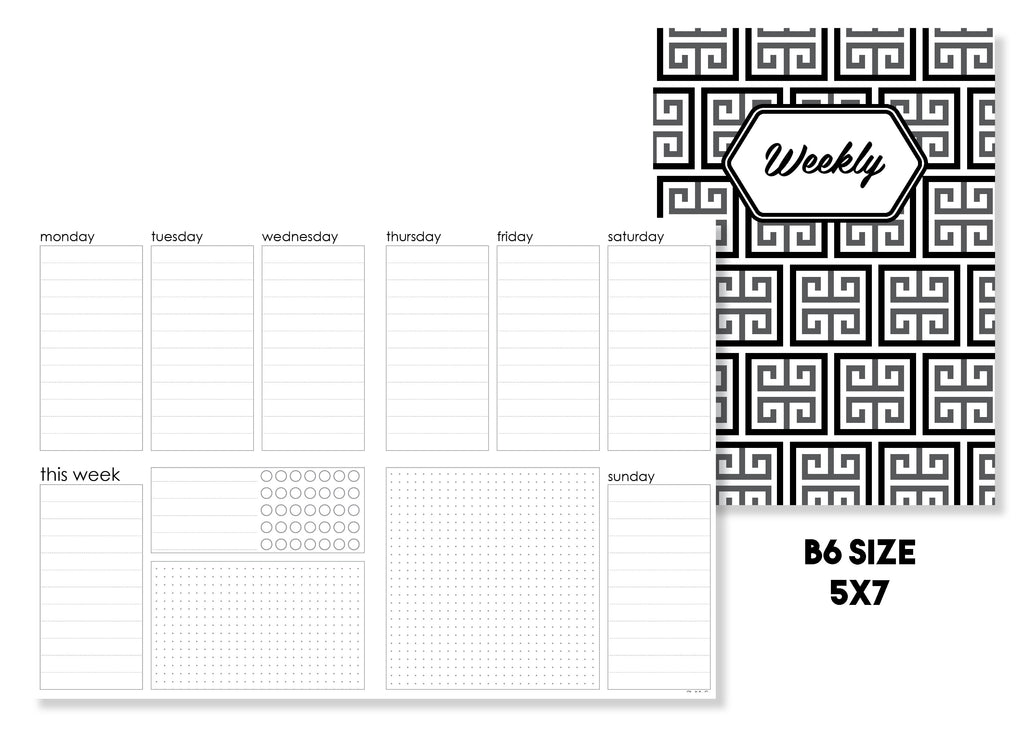 Standard Weekly Traveler's Notebook Insert - Oh, Hello Stationery Co. bullet journal Erin Condren stickers scrapbook planner case customized gifts mugs Travlers Notebook unique fun 