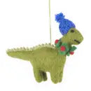 Cozy Dinosaur Christmas Ornament