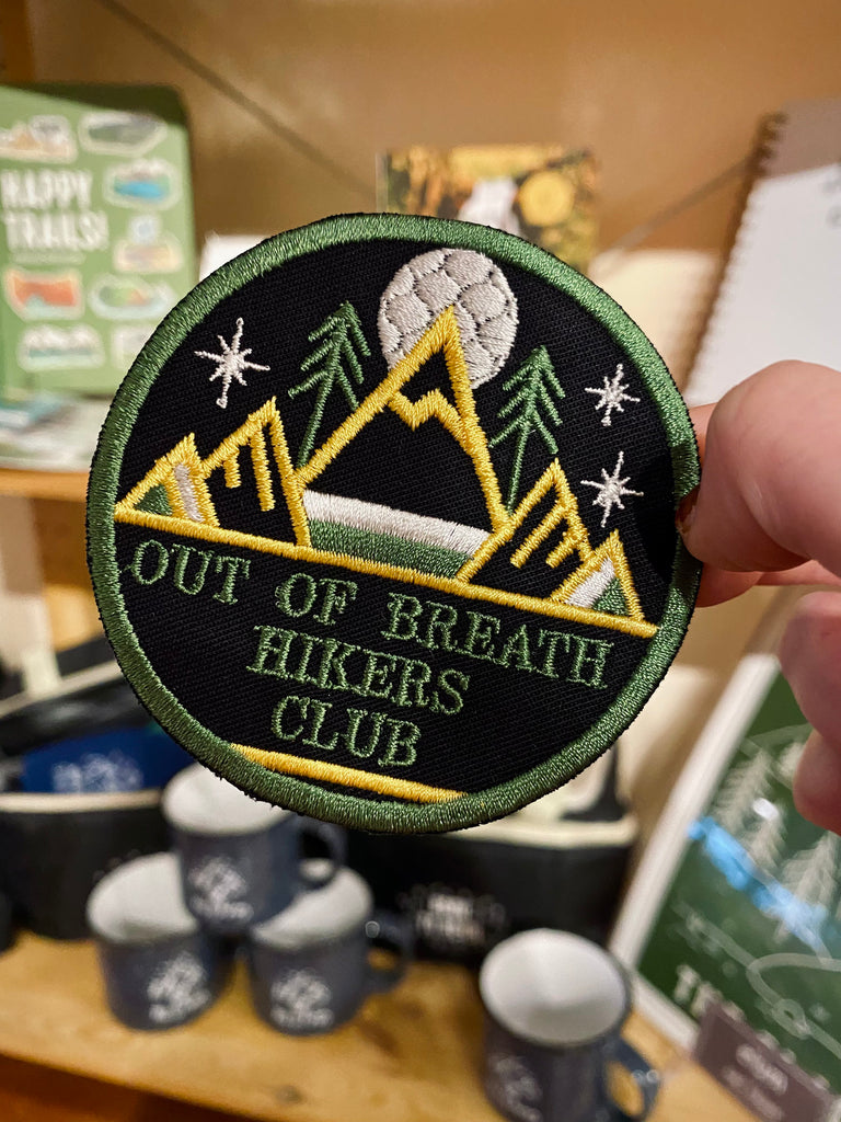 Out of Breath Hikers Club Heat Transfer Embroidered Patch